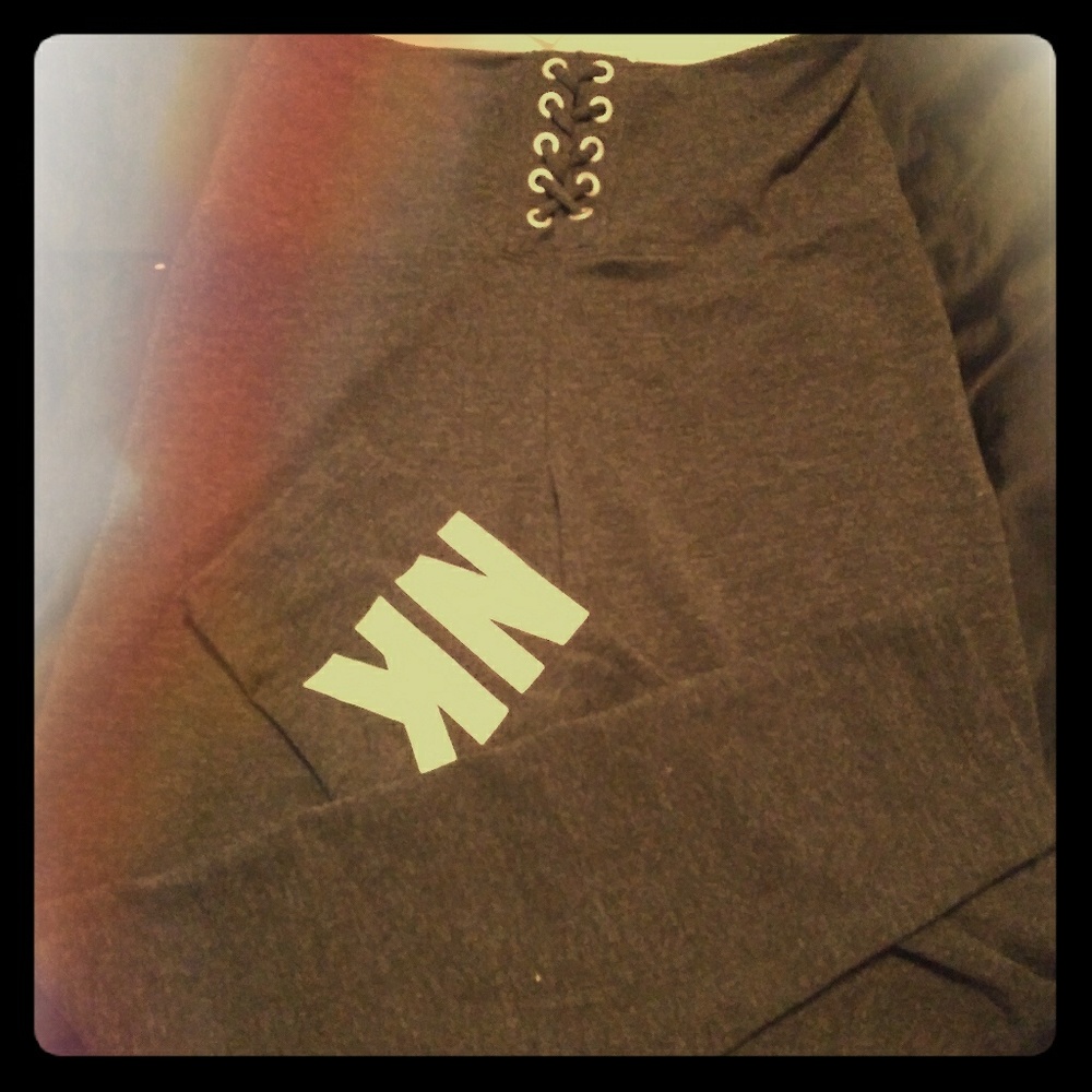 New victoria secret dark gray yoga pants high wais